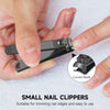 FACEMADE Nail Clipper, Stainless Steel Fingernails & Toenails Clippers & Nail File Sharp with Case, Set of 2